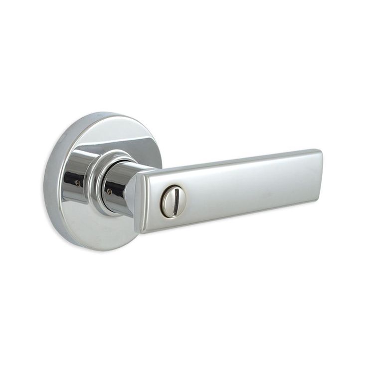 Westwood Bright Chrome Bed/Bath Door Lever with Round Rose