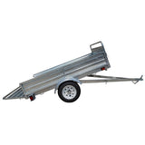 1639 lbs. Payload Capacity 4.5 ft. x 7.5 ft. Galvanized Steel Utility Trailer Kit with Bed Tilt and Collapsing Ends - Super Arbor