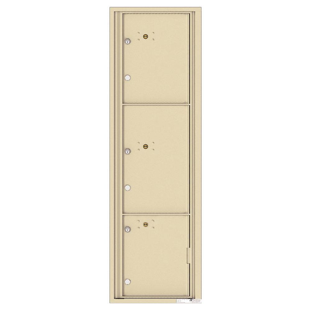 Versatile 3-Parcel Locker Wall-Mount 4C Mailbox - Super Arbor