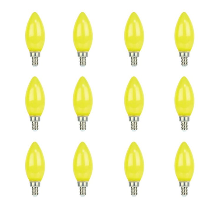 Feit Electric 60-Watt Equivalent CA10 Candelabra Base LED Bug Light Bulb (12-Pack)