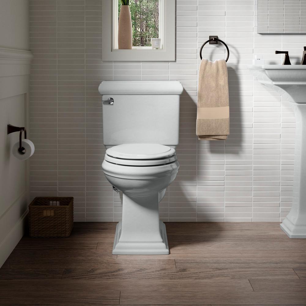Memoirs Classic 2-piece 1.28 GPF Single Flush Elongated Toilet with AquaPiston Flush Technology in Ice Grey - Super Arbor