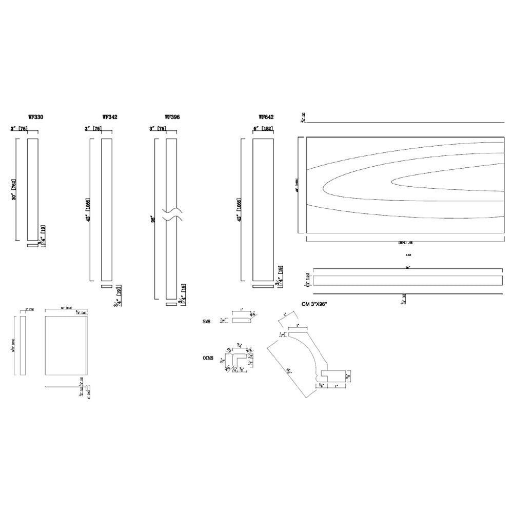 Brookings 42 in. x 3 in. Cabinet Filler Strip in White - Super Arbor