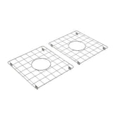 Farmhouse Apron-Front Fireclay 33 in. Double Bowl Kitchen Sink in White with Grid Set - Super Arbor