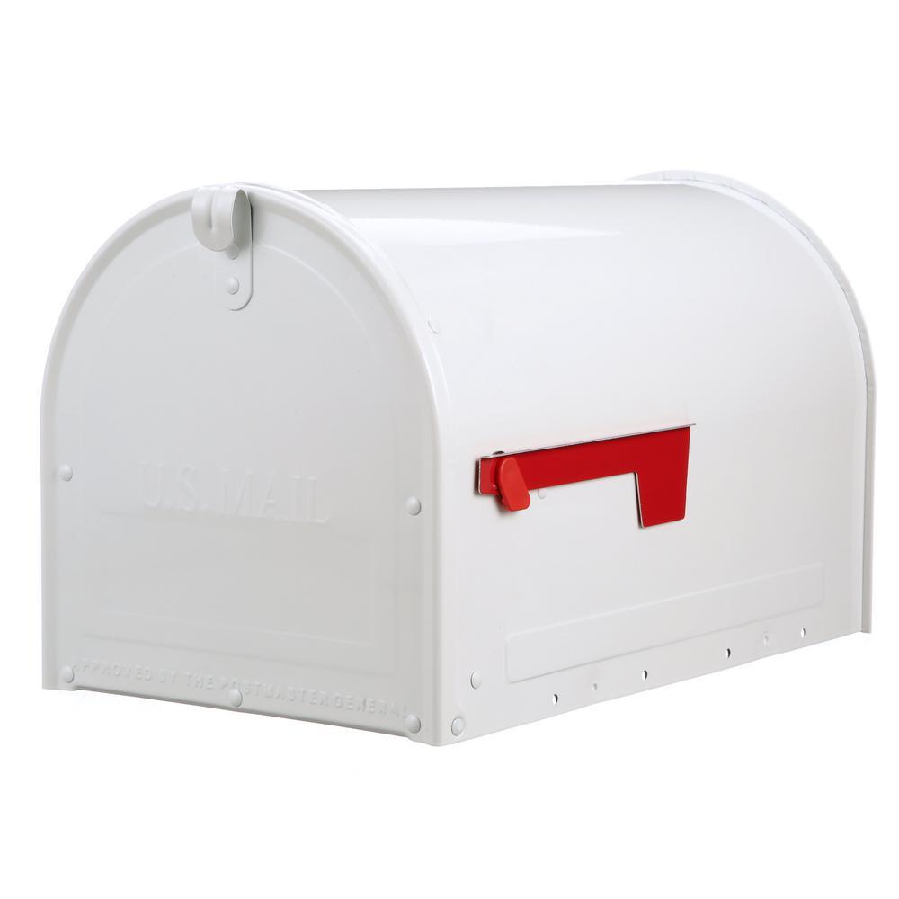 Marshall Large, Locking, Steel, Post-Mount Mailbox, Black - Super Arbor