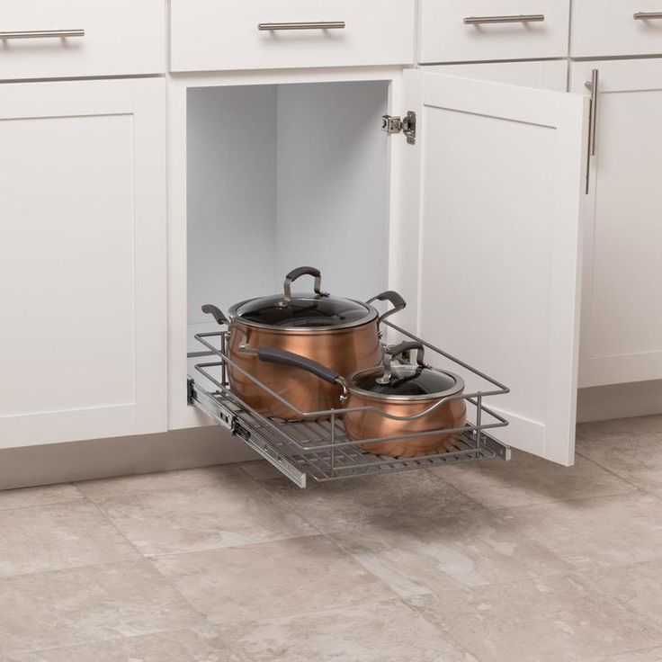 Simply Put 14.5-in W x 5.6875-in H 1-Tier Pull Out Metal Soft Close Baskets & Organizers