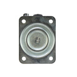 4 in. Soft Rubber Swivel Plate Caster with 225 lbs. Load Rating and Brake
