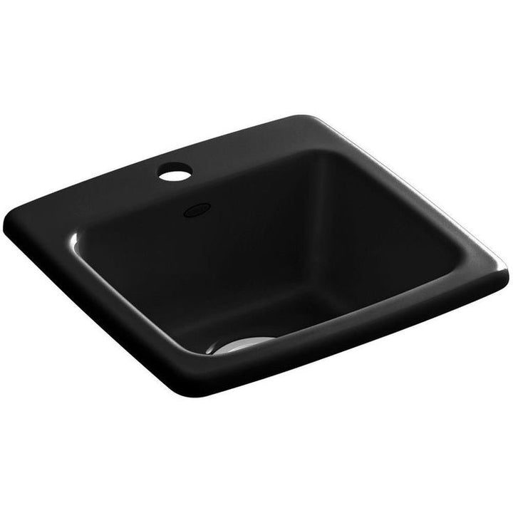 Gimlet Drop-In Acrylic 15 in. 1-Hole Single Bowl Bar Sink in White