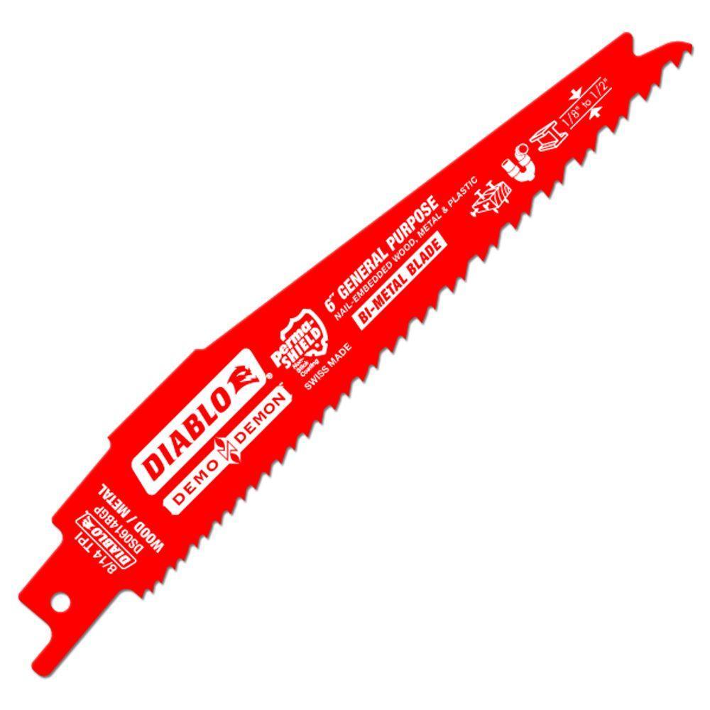 9 in. 8/14 TPI Demo Demon General Purpose Reciprocating Saw Blade - Super Arbor