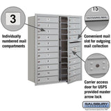 41 in. H x 31-1/8 in. W Aluminum Front Loading 4C Horizontal Mailbox with 20 MB1 Doors - Super Arbor