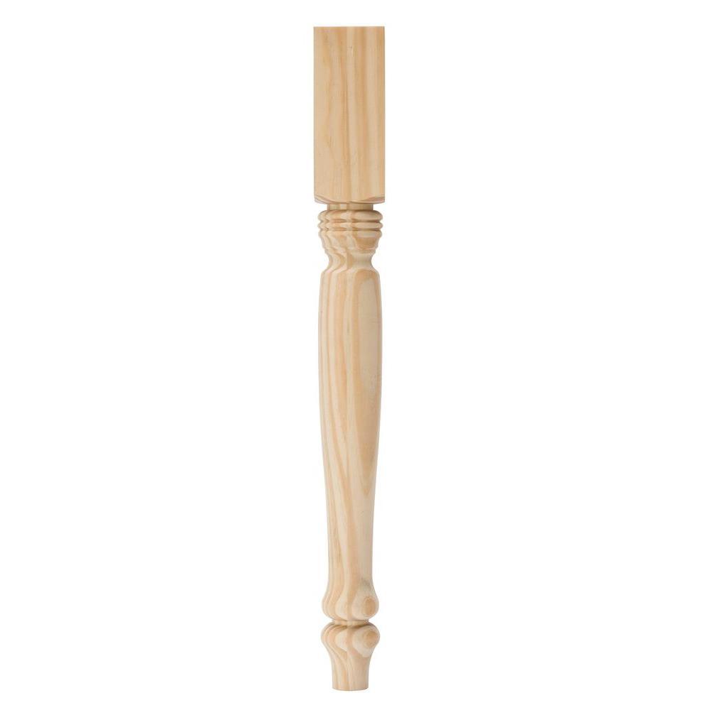 15-1/4 in. Country Pine Table Leg - Super Arbor