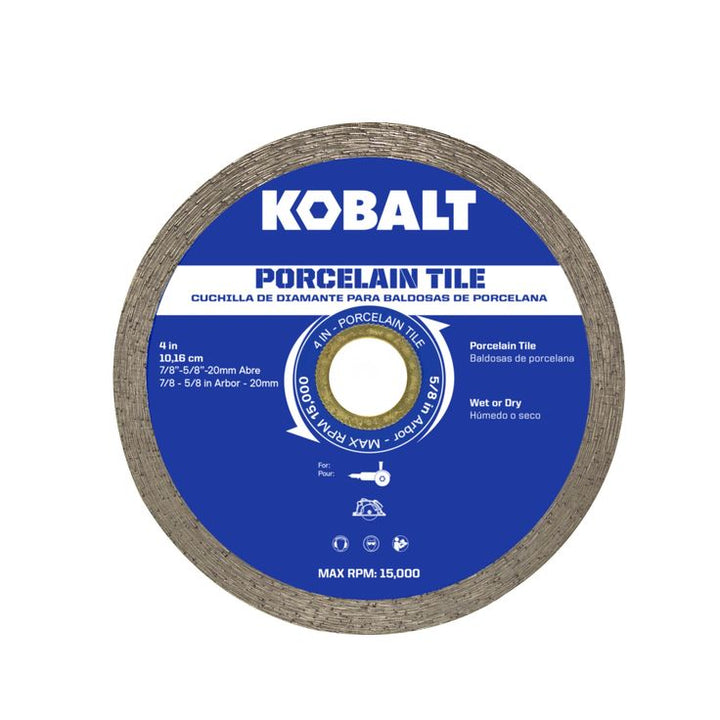 Kobalt 4-in Wet or Dry Porcelain Continuous Diamond Saw Blade