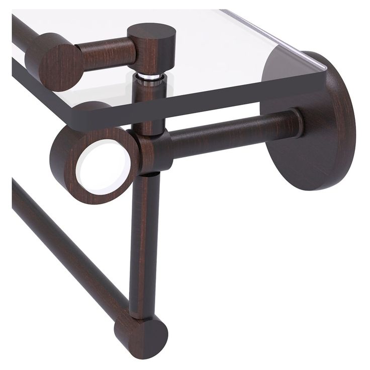 Allied Brass Clearview Venetian Bronze 1-Tier Brass Wall Mount Bathroom Shelf