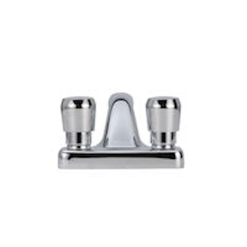 AquaSpec Single-Handle Metering Utility Faucet with Push-Button Handles in Chrome - Super Arbor
