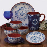 Porto 4-Piece Multi-Colored 8.5 in. x 1.5 in. Soup/Pasta Bowl Set