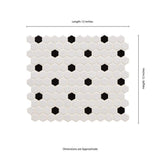 MSI Adelaide Hexagon Black and White Dot 10.16 in. x 11.71 in. Matte Porcelain Floor and Wall Mosaic Tile (12.45 sq. ft./Case)