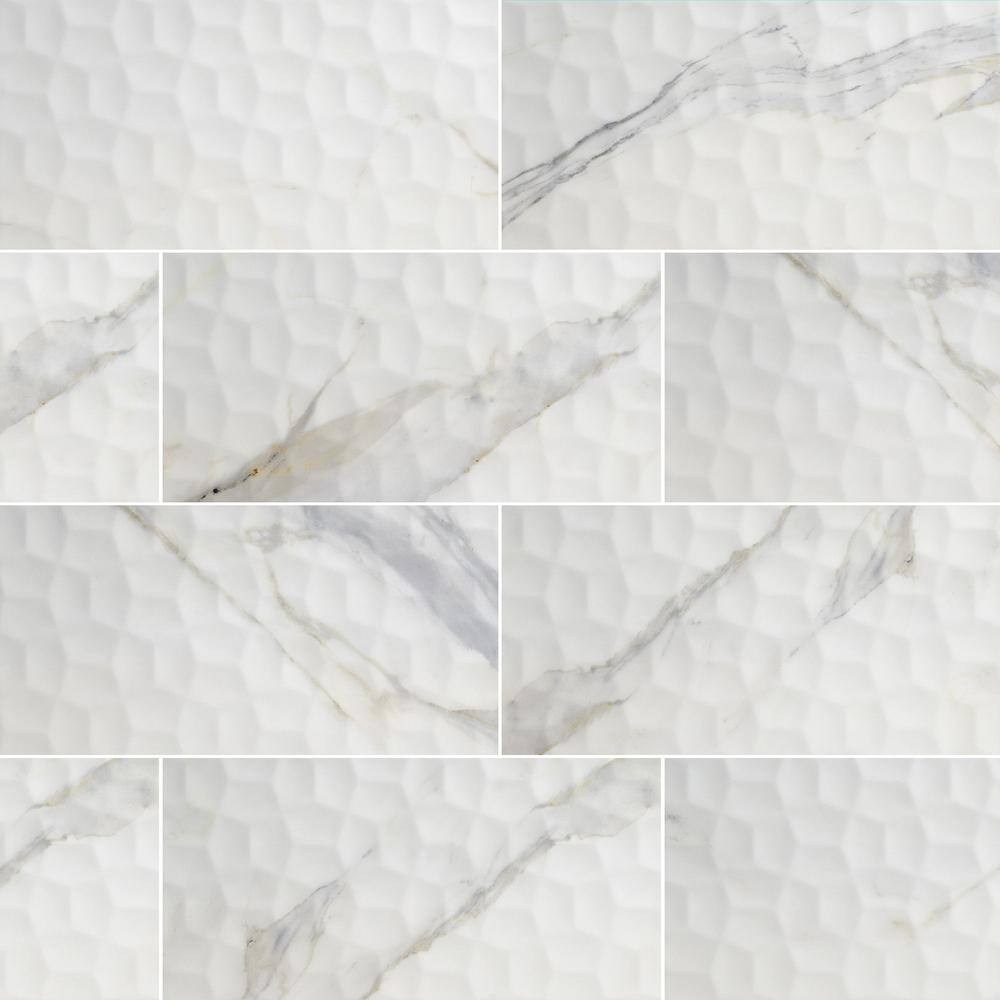 MSI Adella Viso Calacatta 12 in. x 24 in. Ceramic Matte Marble Look Wall Tile (840 sq. ft./Pallet)
