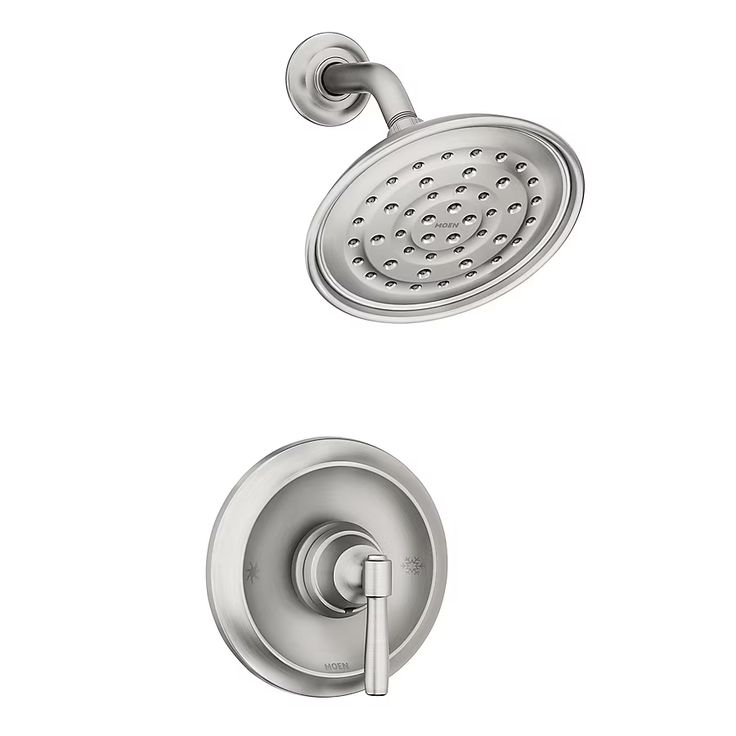 Moen Halle Spot Resist Brushed Nickel 1-Handle Commercial/Residential Shower Faucet with Valve Included