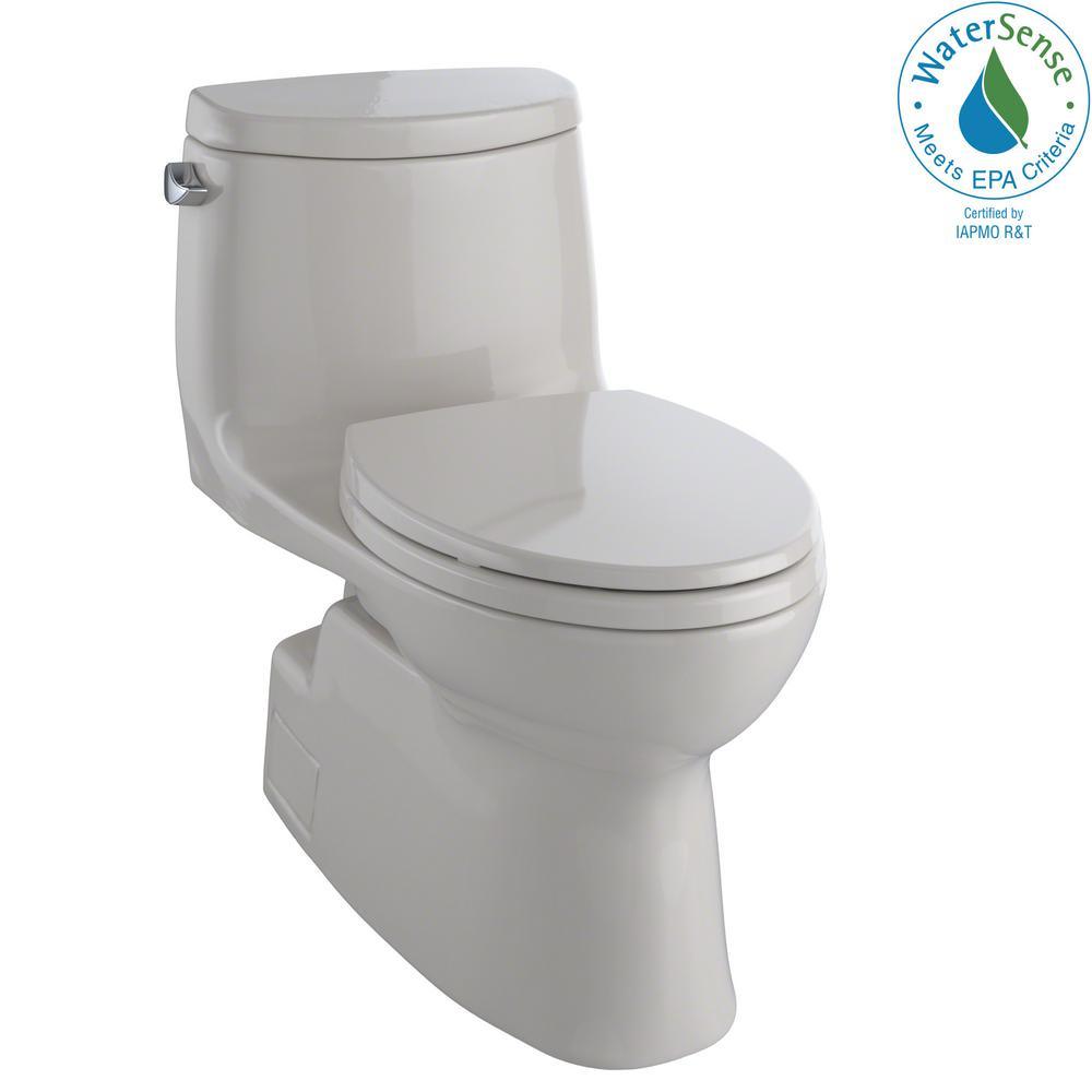 Carlyle II 1-Piece 1.28 GPF Single Flush Elongated Skirted Toilet with CeFiONtect in Sedona Beige - Super Arbor