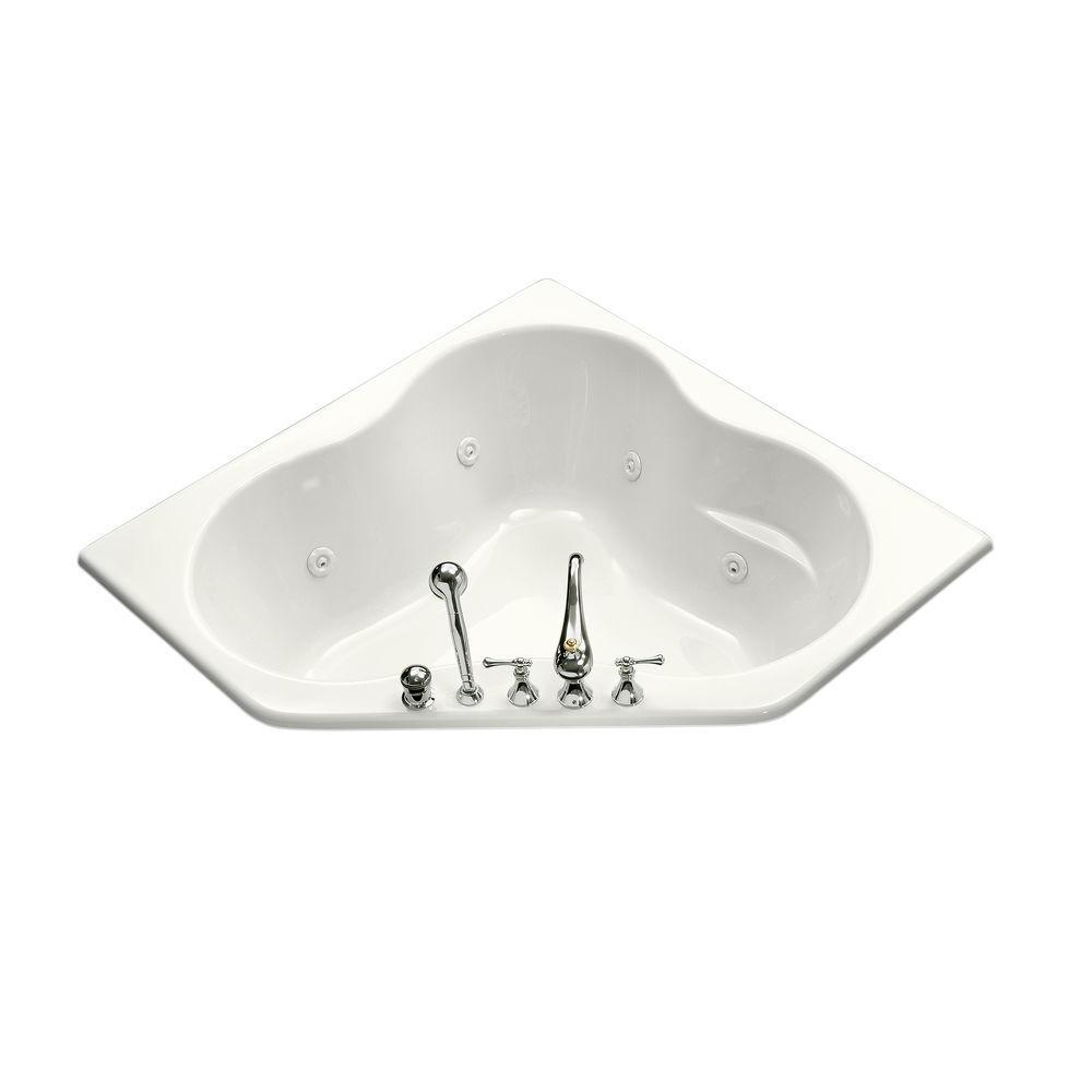 ProFlex 5454 4-1/2 ft. Acrylic Oval Drop-in Whirlpool in White - Super Arbor