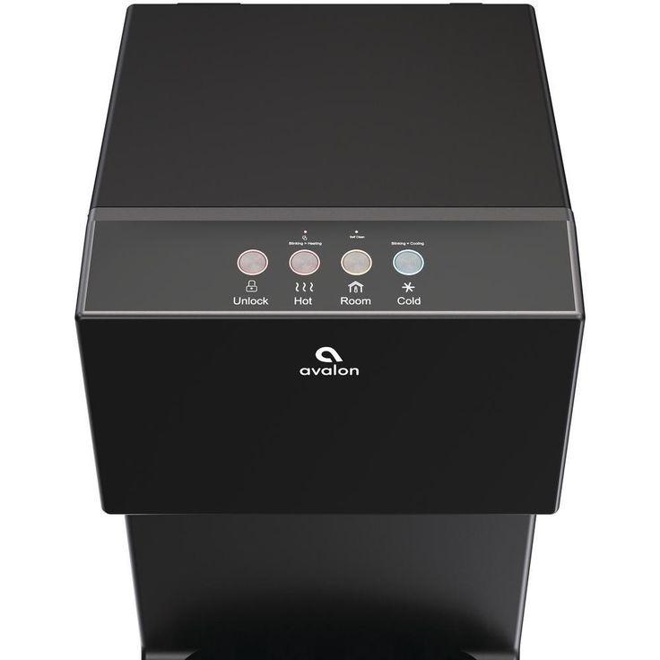 Electronic Bottom Loading Water Cooler Water Dispenser - 3 Temperatures, Self Cleaning Black Stainless Steel