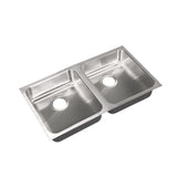 Double Bowl, Undermount Sink, ADA, 18-Gauge Stainless Steel, 2-Compartment, I.D. 18 in. x 32 in. x 5.5 in. - DCR