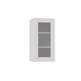 Shaker Assembled 30x40x14 in. Wall Cabinet with Frosted Glass Doors in Vanilla White - Super Arbor
