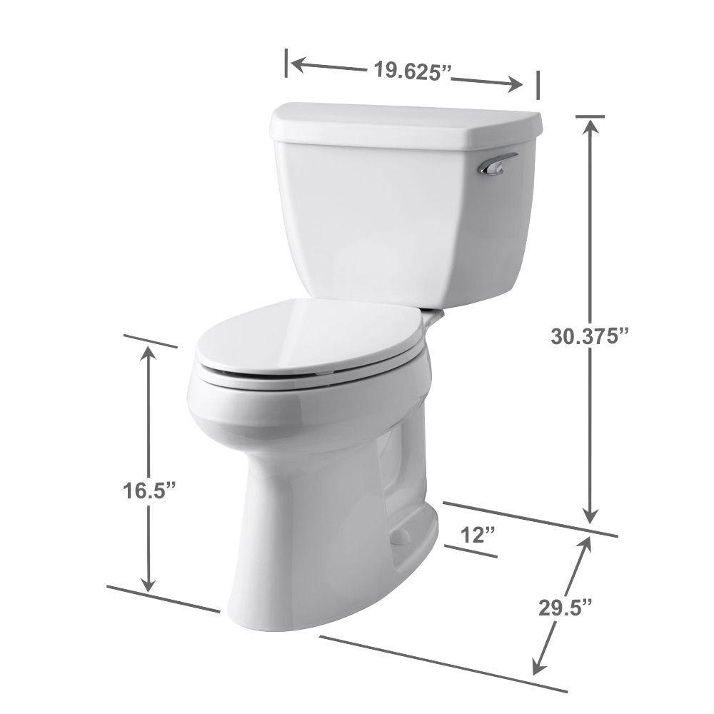 Highline 2-Piece Complete Solution 1.28 GPF Single Flush Elongated Toilet in White with Seat Included (3-Pack) - Super Arbor