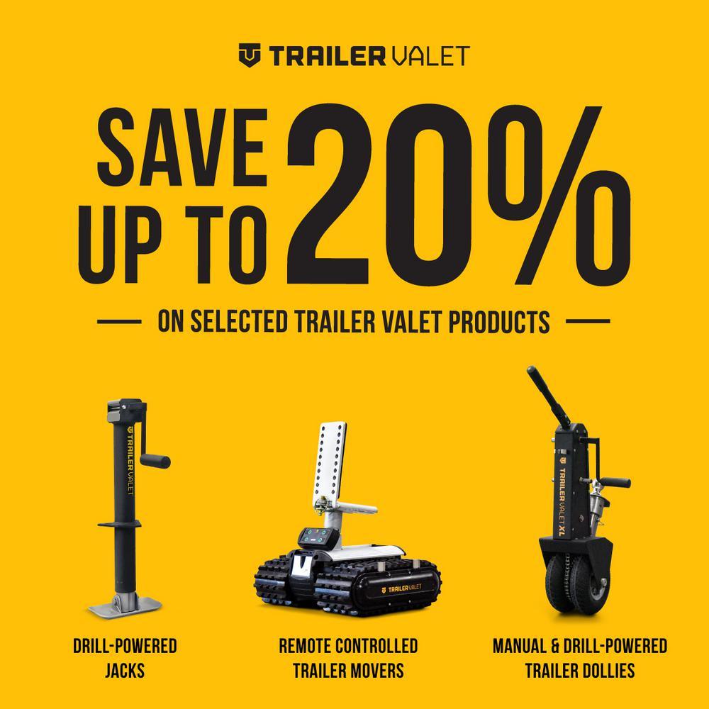 Trailer Valet 10000 lbs. Capacity Hand or Drill Powered Trailer Dolly with 2-5/16 in. Ball and Integrated Braking System - Super Arbor