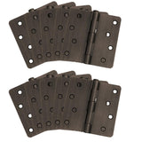 4 in. x 5/8 in. Radius Satin Nickel Door Hinge Value Pack (3 per Pack) - Super Arbor