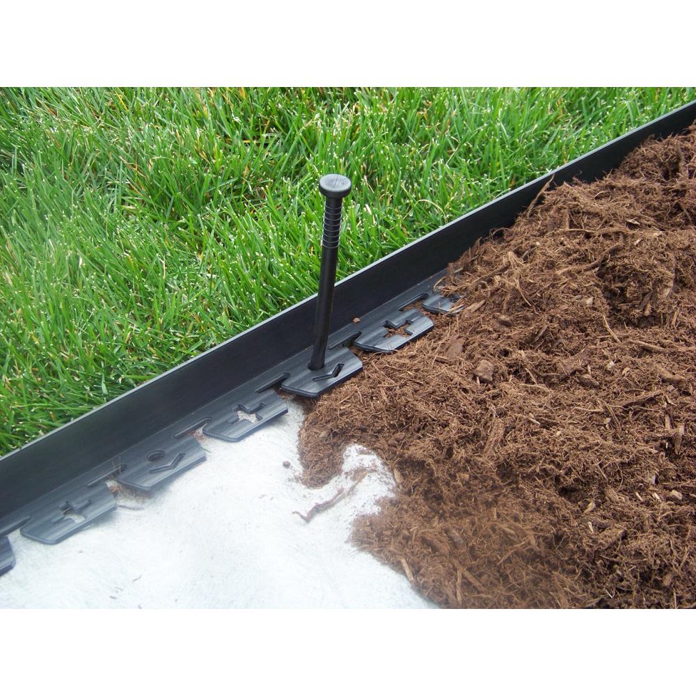Valley View Industries 20 ft. Long x 2 in Depth x 1.5 in Height No Dig Edging Polyethylene with Extra Nails