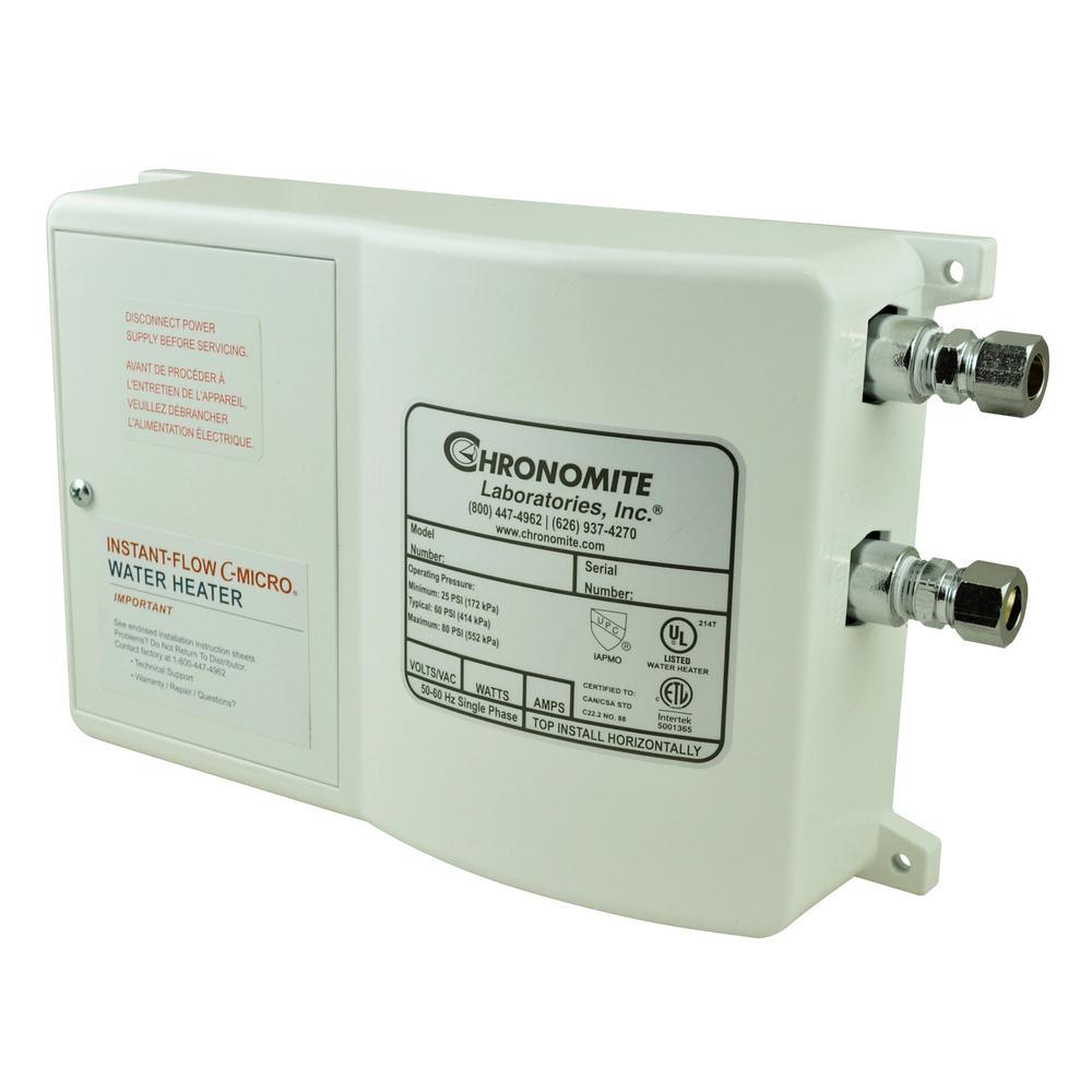 Instant-Flow C-Micro 0.20 GPM Point of Use Electric Tankless Flow Water Heater, 20 Amp, 240-Volt, 4800-Watt, 104¬∞F - Super Arbor