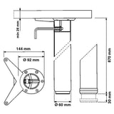 34-1/4 in. (870 mm) Black Adjustable Table Leg - Super Arbor