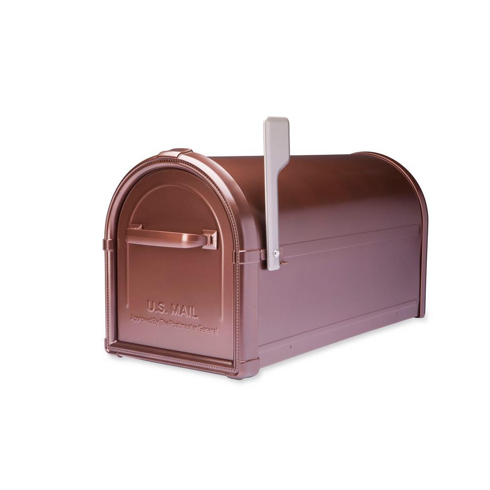Hillsborough Post Mount Mailbox Copper - Super Arbor