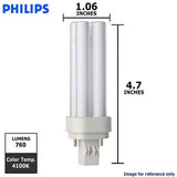 Philips 13-Watt Equivalent CFLNI 2-Pin GX23-2 CFL Light Bulb, Cool White 4100K