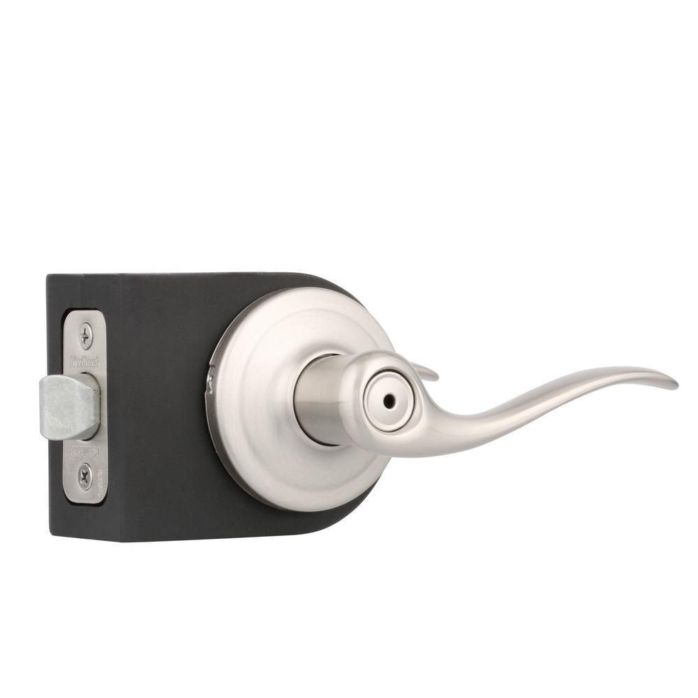 Tustin Satin Nickel Privacy Bed/Bath Door Lever Featuring Microban Antimicrobial Technology - Super Arbor