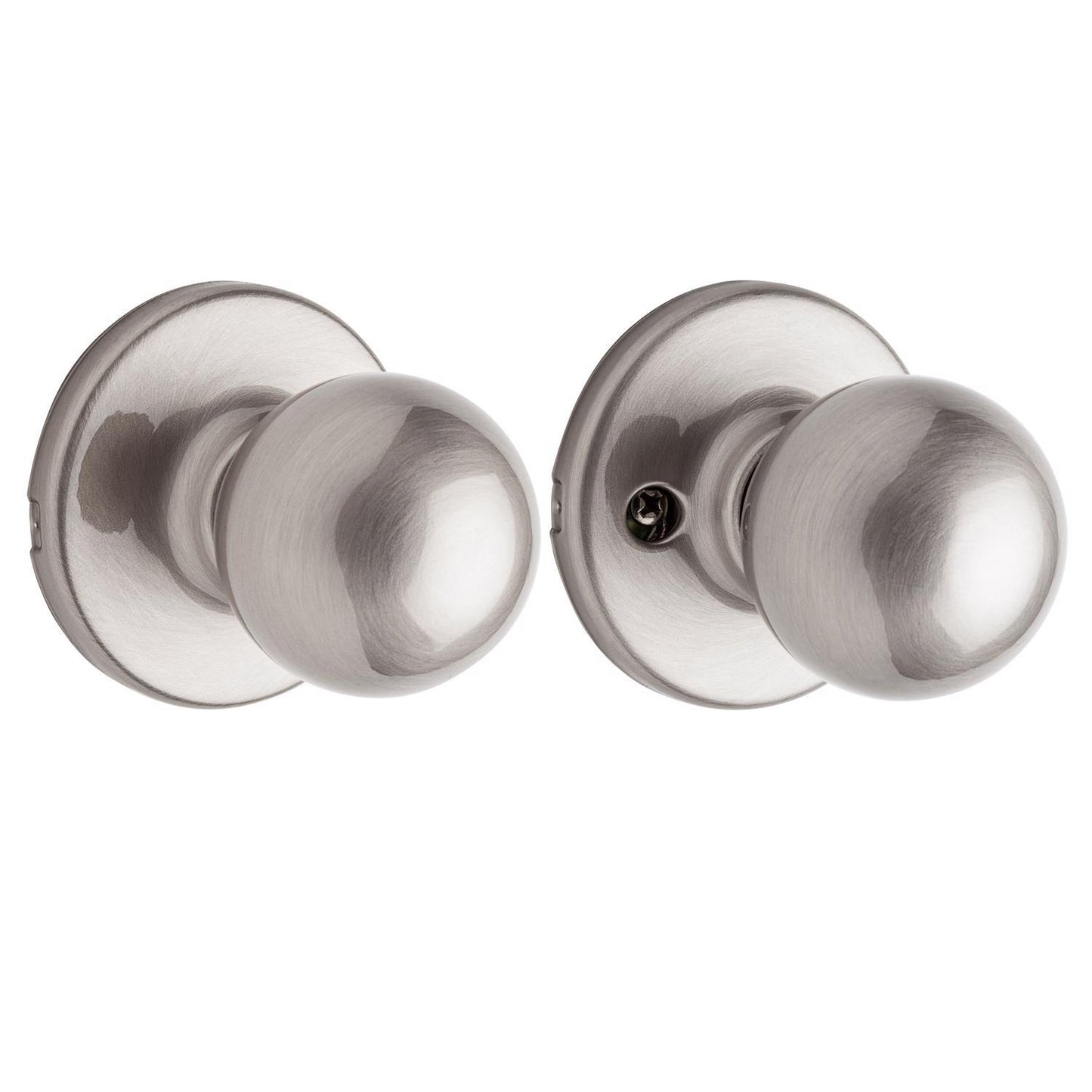 Kwikset Polo Satin Nickel Passage Door Knob, Universal Handing