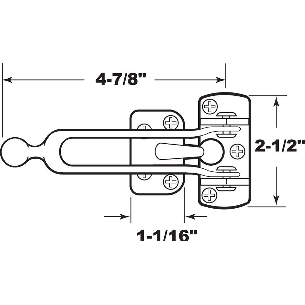 Brushed Chrome Swing Bar Door Lock with Edge Guard - Super Arbor