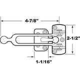 Brushed Chrome Swing Bar Door Lock with Edge Guard - Super Arbor