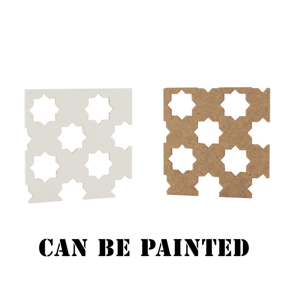 72 in. x 24 in. x 1/8 in. Unfinished Star Decorative Perforated Paintable MDF Screening Panel Insert - Super Arbor