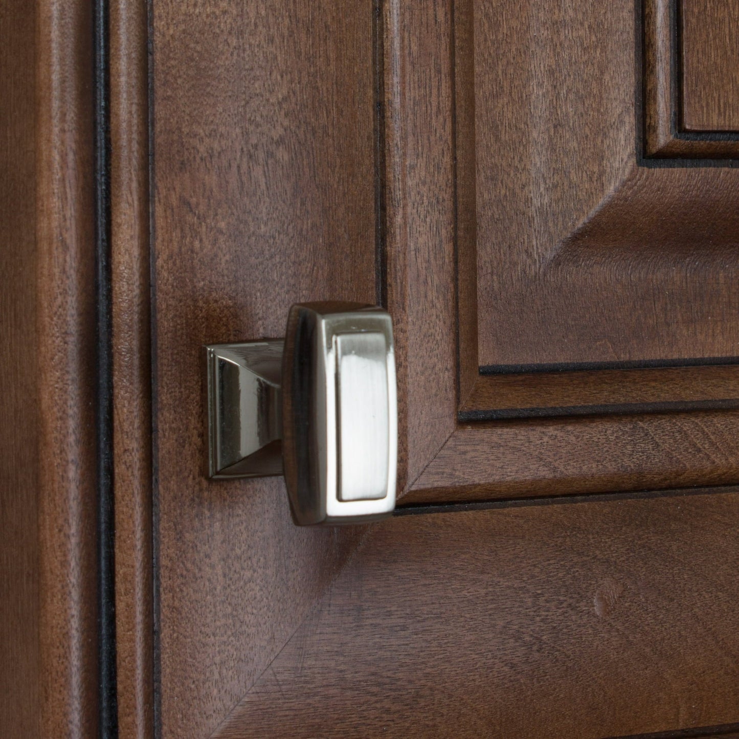 GlideRite 1-1/8 in. Transition Style Rectangle Cabinet Knob, Satin Nickel, Pack of 25