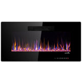 6 in. W Recessed Electric Fireplace In-Wall or Wall Mounted Electric Heater in Black - Super Arbor