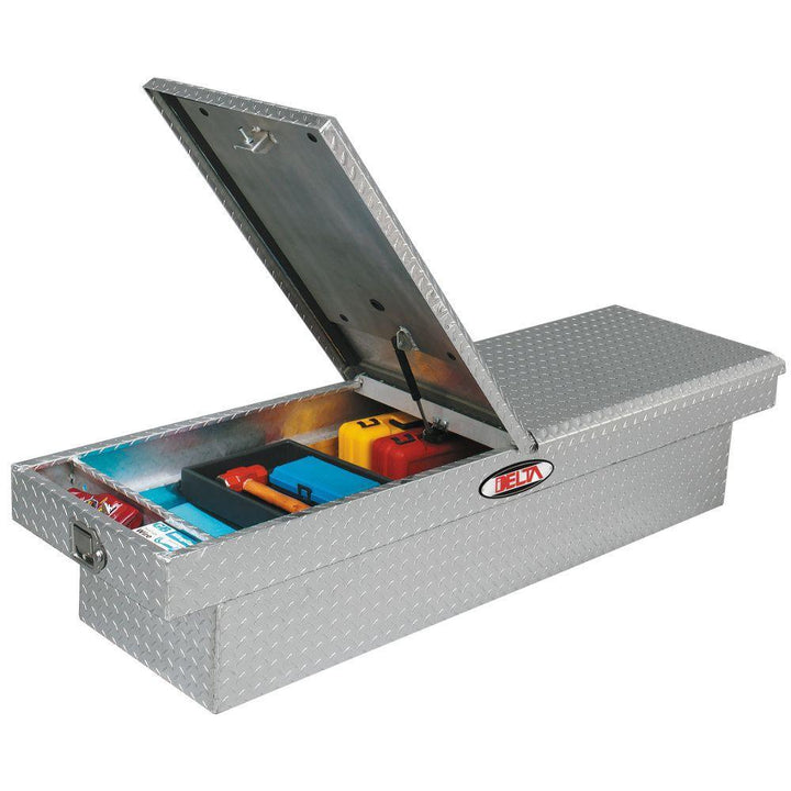 Delta 70 Diamond Plate Aluminum Full Size Crossbed Truck Tool Box - Super Arbor