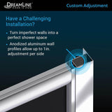 Prime 36 in. x 76-3/4 in. Semi-Frameless Corner Sliding Shower Enclosure in Brushed Nickel with Base and Backwalls