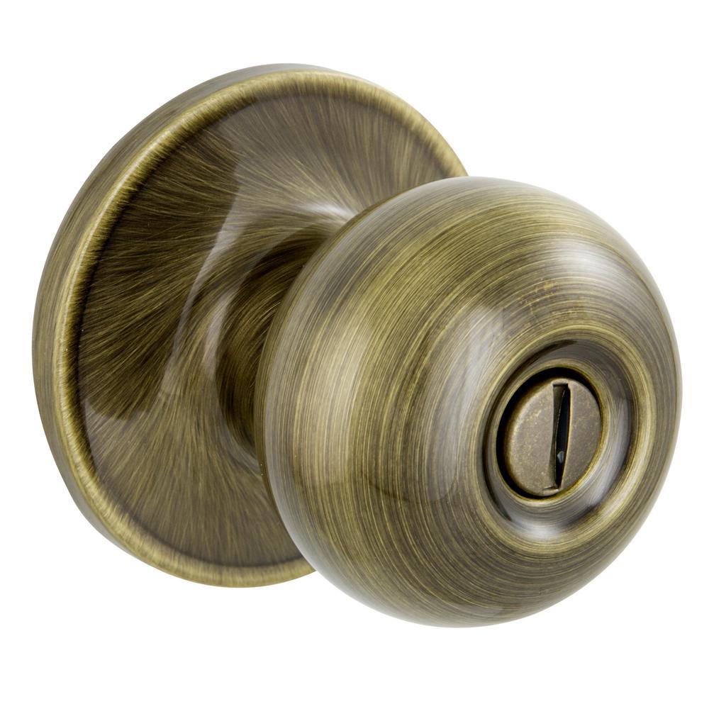 Jeffir Aged Bronze Privacy Bed/Bath Door Knob - Super Arbor