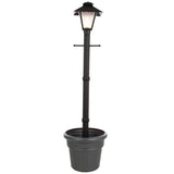Cape Cod Plug-In Outdoor Black Post Lantern with Planter