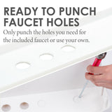 Complete 22.875 in. x 23.5 in. White 19 Gal. Utility Sink Set with Metal Hybrid Stainless Steel Pull-Down Faucet - Super Arbor