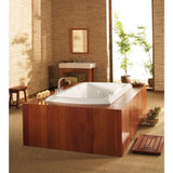 Riviera Motif 72 in. Acrylic Center Drain Rectangular Drop-in Air Bath/ Whirlpool Bathtub with Heater in White - Super Arbor