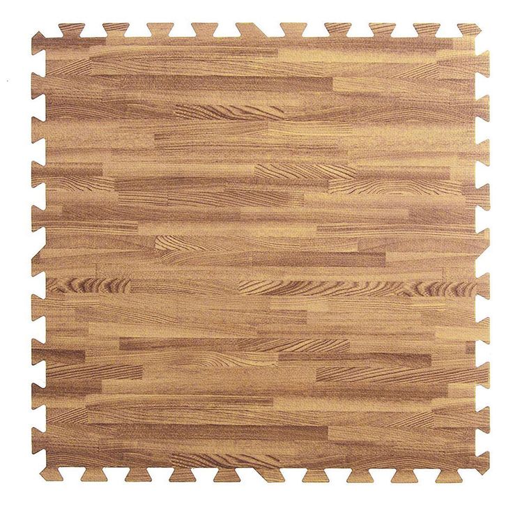 Clevr EVA Foam Interlocking Floor Mat, Light Wood, 25 pcs, 100 sq. ft.