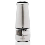 Stainless Steel Silver 2-in-1 Automatic Electric Salt and Pepper Grinder, Battery Operated, 6 AAA
