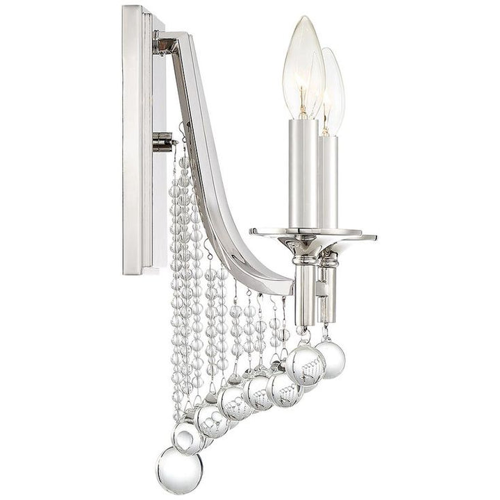 Queenship 2-Light Polished Nickel Wall Sconce